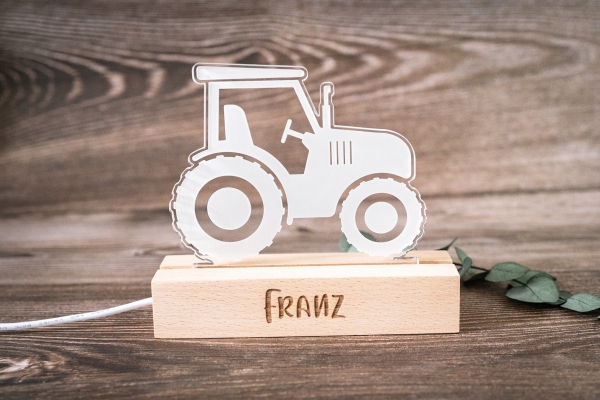 Lampe / Nachtlicht Traktor -personalisiert-